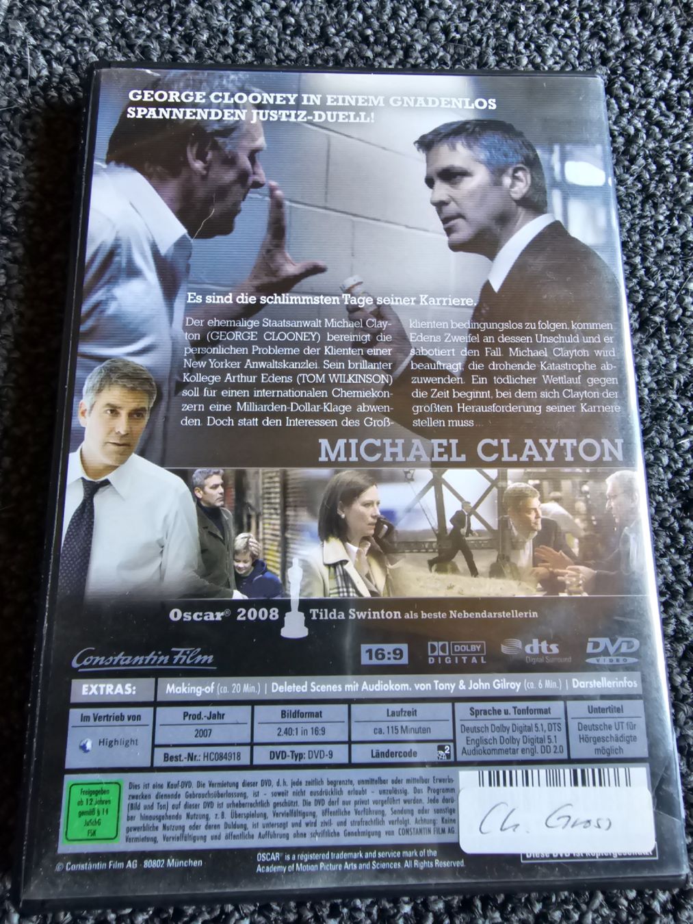 Tutti i DVDs: Michael Clayton (20990) – Usato da Ruswil venduto da jan_bxl5 1