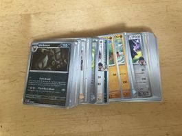 50 Pokemon Sammelkarten, deutsch, englisch japanisch 