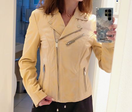 Lederjacke von Rino&Pelle in XS/36,in Beige