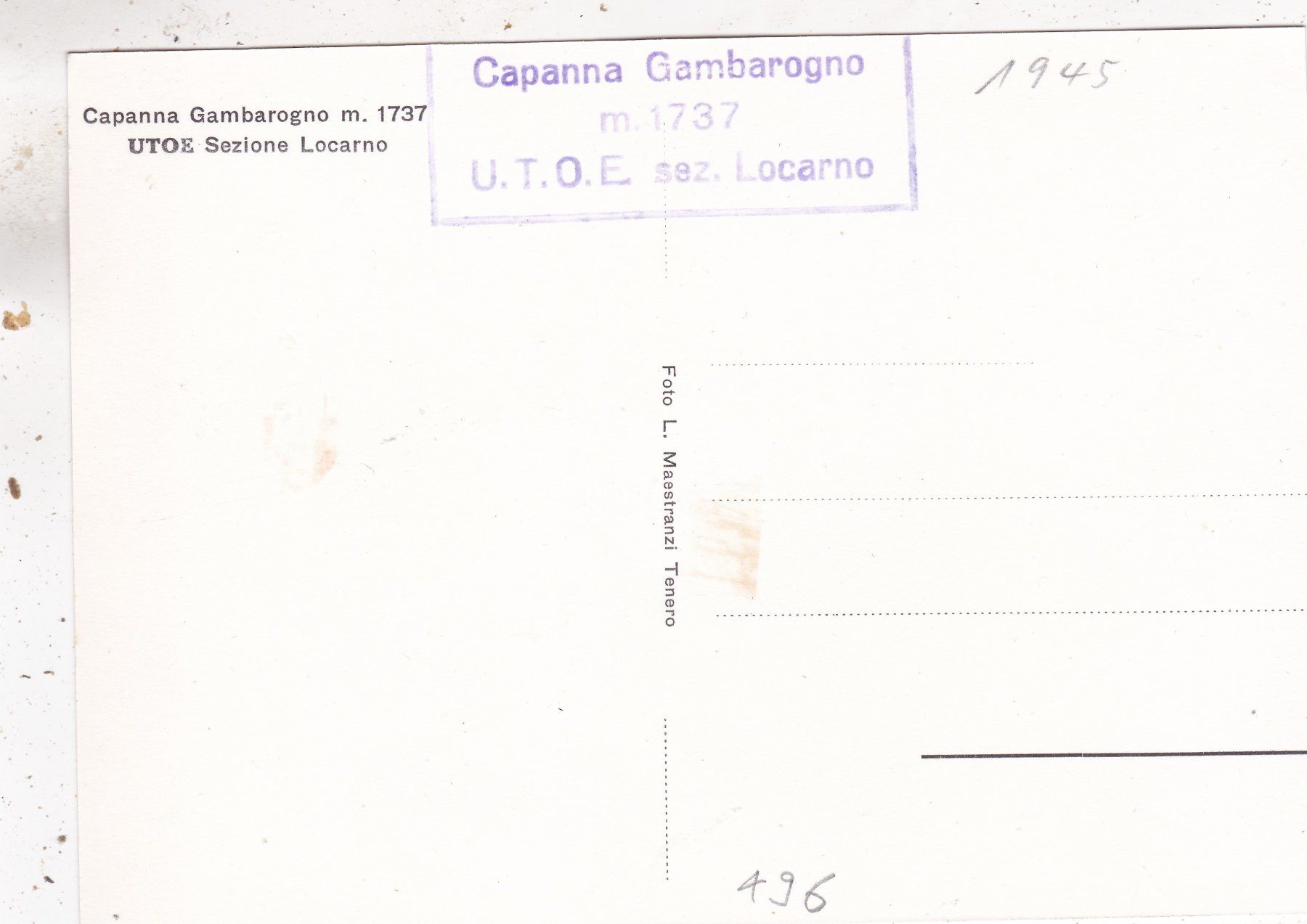 Cartoline postali: Capanna Gambarogno – Usato da Herisau venduto da Lisegrat2008 1