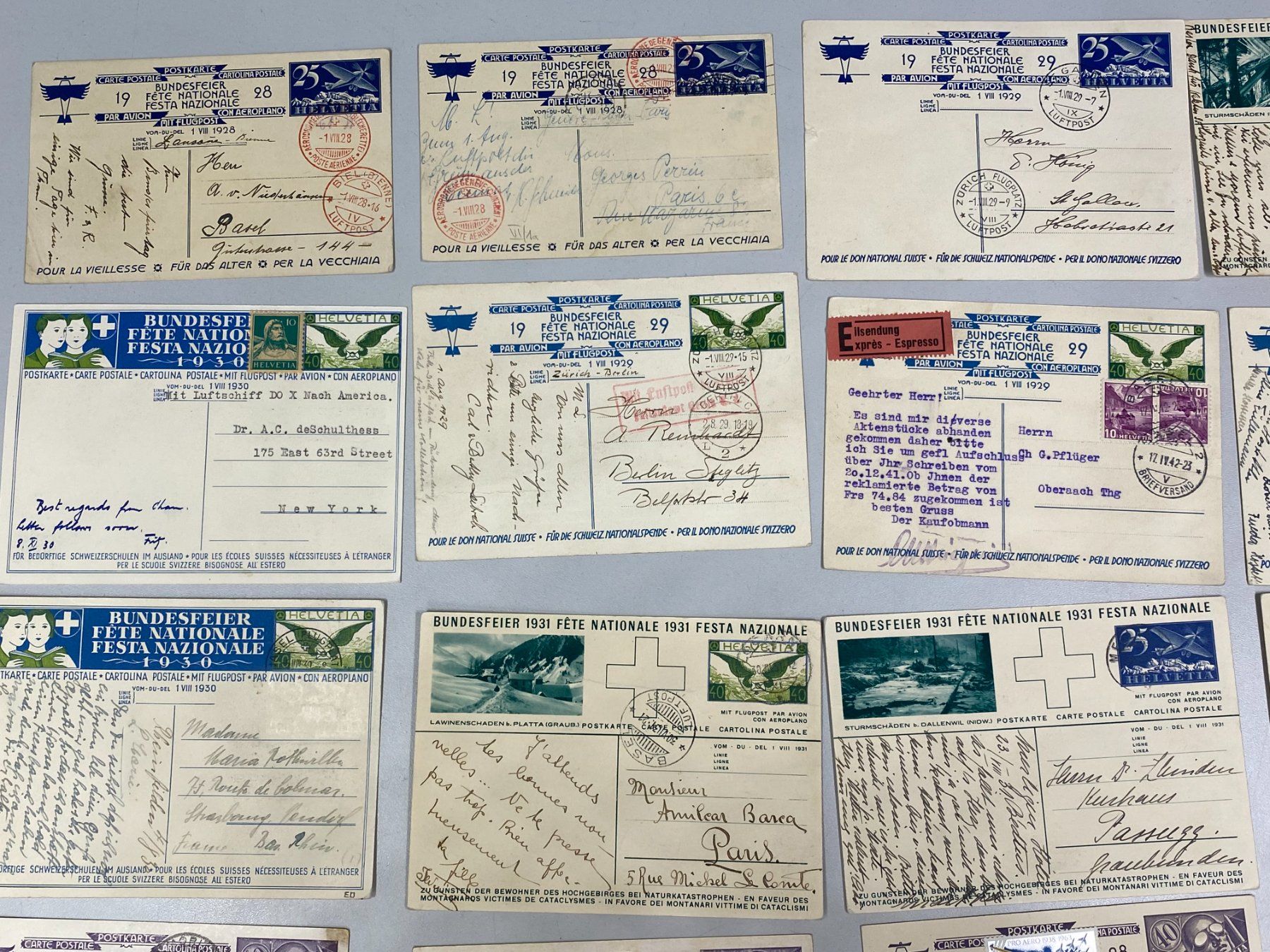 Alle Briefmarken: LOT Flugpost Bundesfeier-Karten /i468 – Gebraucht aus Bern von JMsoehne1987 1