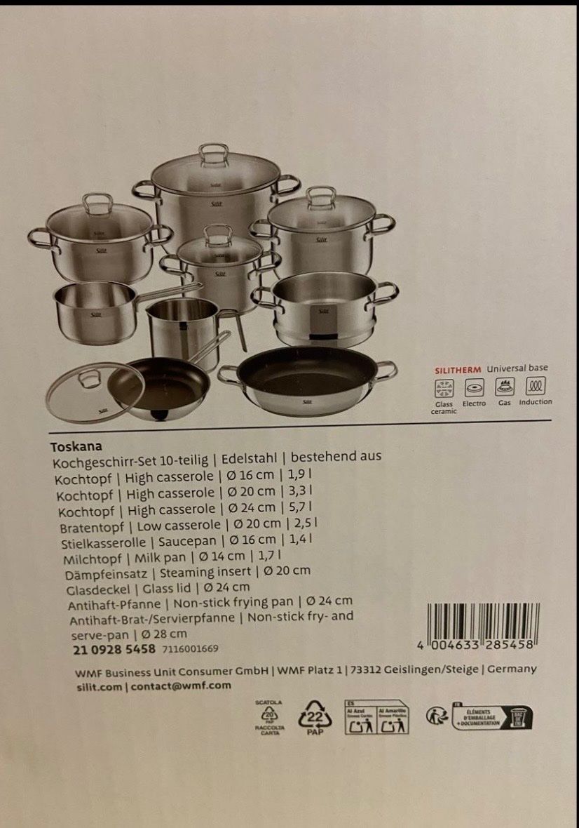 Töpfe: NEU SILIT KOCHGESCHIRR SET VOM MANOR – Neu und originalverpackt aus Zürich von schneeflocke303