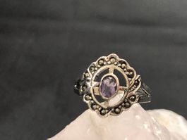Ring Silber 925 mit lila Stein