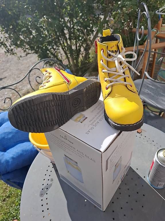 Scarpe per ragazzi: Kinder Ramstein Boots gr. 34 gelb – Usato da Schweizersholz venduto da fuchs06 1