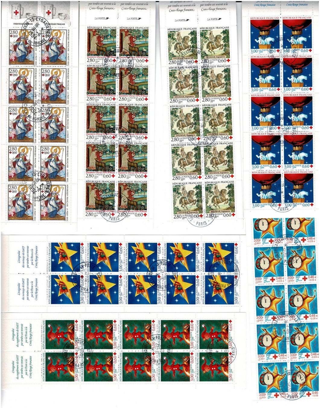 Alle Briefmarken: 7 Heftchen Rotkreuz gst. obl. – Gebraucht aus Lausanne von Whorvath