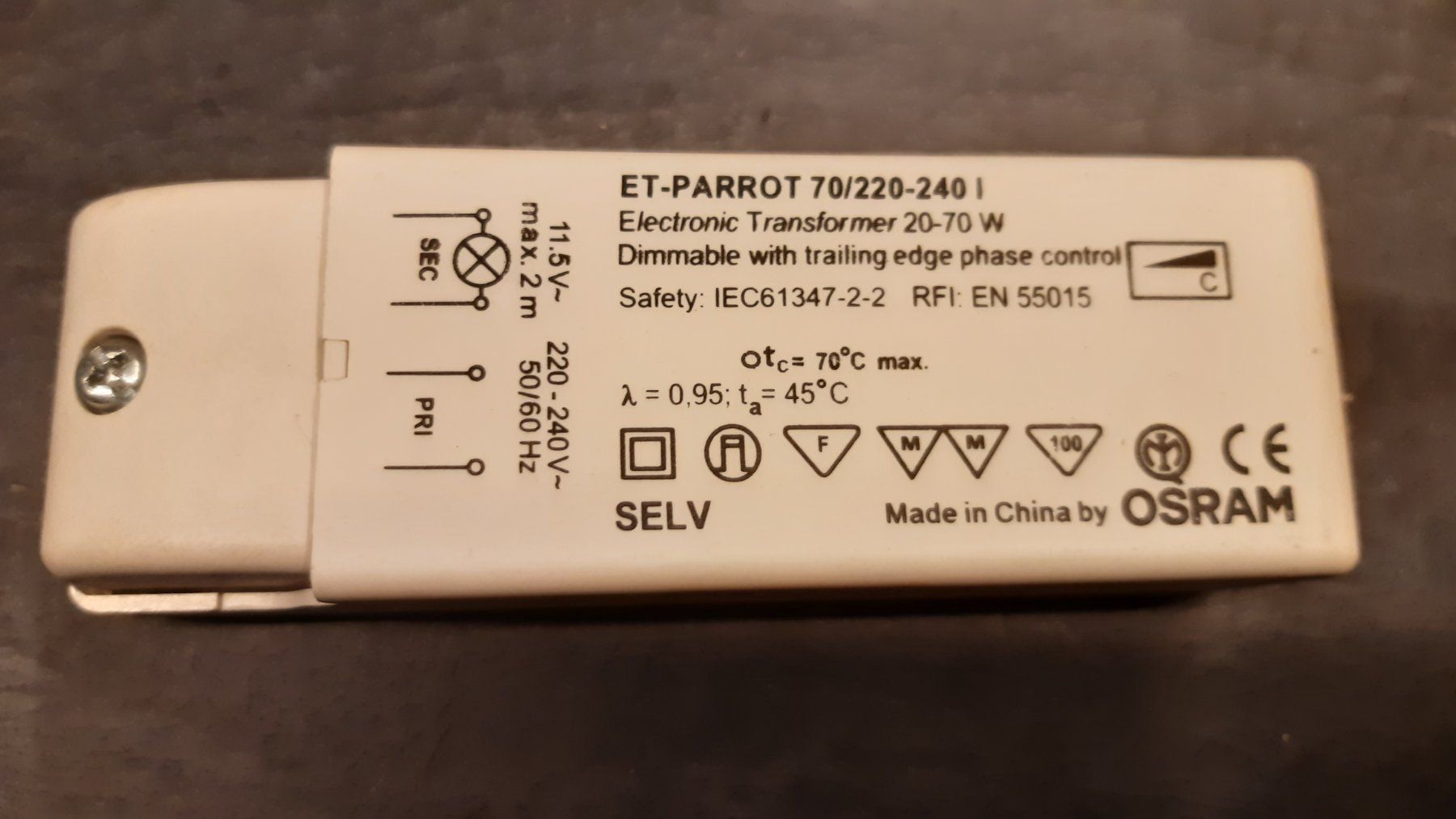 Osram Componenti elettronici: Osram ET-PARROT 70/220 – Nuovo (secondo la descrizione) da Bofflens venduto da Ptitphilou 1
