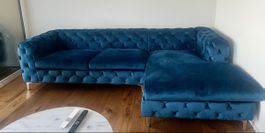 Ecksofa / samt - sehr guter Zustand