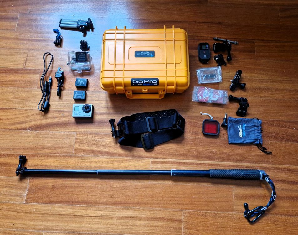 Zookki Essentiell Zubehör Kit Für GoPro Hero 4 3+ 3 2 1 Black Silver Zubehör Set Für GoPro 4 3