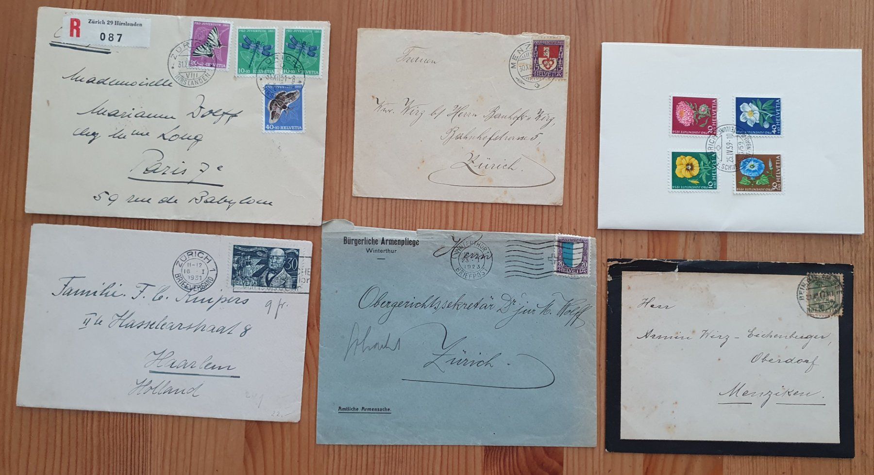 Tutti i francobolli: Pro Juventute: 40 verschiedene Briefe (2)  Siehe Scan – Usato da Dällikon venduto da Minita 1