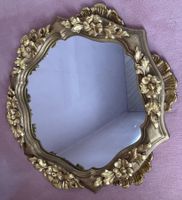 Goldener Barock Spiegel Vintage Deko Wandspiegel rund