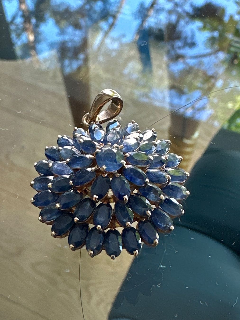 Ciondoli: Blue Sapphire vintage pendant – Usato da Genève venduto da val_rp9x 1