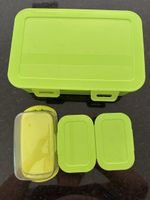 Brotdose Lunchbox Tupperware Limo Gruen mit Einsätzen neu
