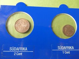 Südafrika, Set 2 alte unzirkulierte Münzen