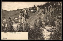 AK Arosa, Hôtel des Alpes, Villa Zierer und Herwig