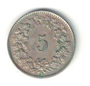 Tutti le monete: 5 Rappen 1930 unz. – Usato da Bonstetten venduto da Pinguin75 1