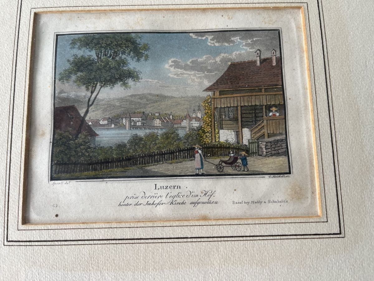 Incisioni: Stich Aquatinta Luzern – Usato da Kriens venduto da burnauc 1