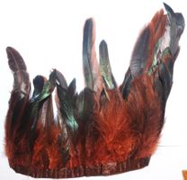 Deko Federn 476 – Band mit Federn – Fasan –Girlande- 1 Meter