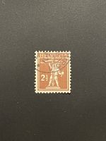 1918 Tellknabe mit Armbrust bräunlichlila 2 1/2 Rp 136 ʘ