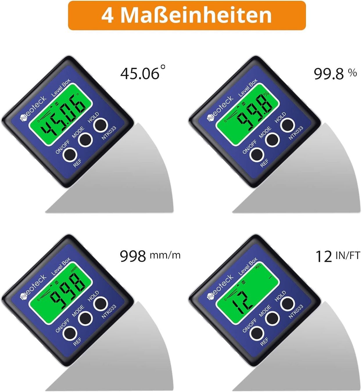Misurare: Digital LCD Neigungsmesser (Inklinometer) – Nuovo e nell'imballaggio originale da Châtelaine venduto da topshop.switzerland 7