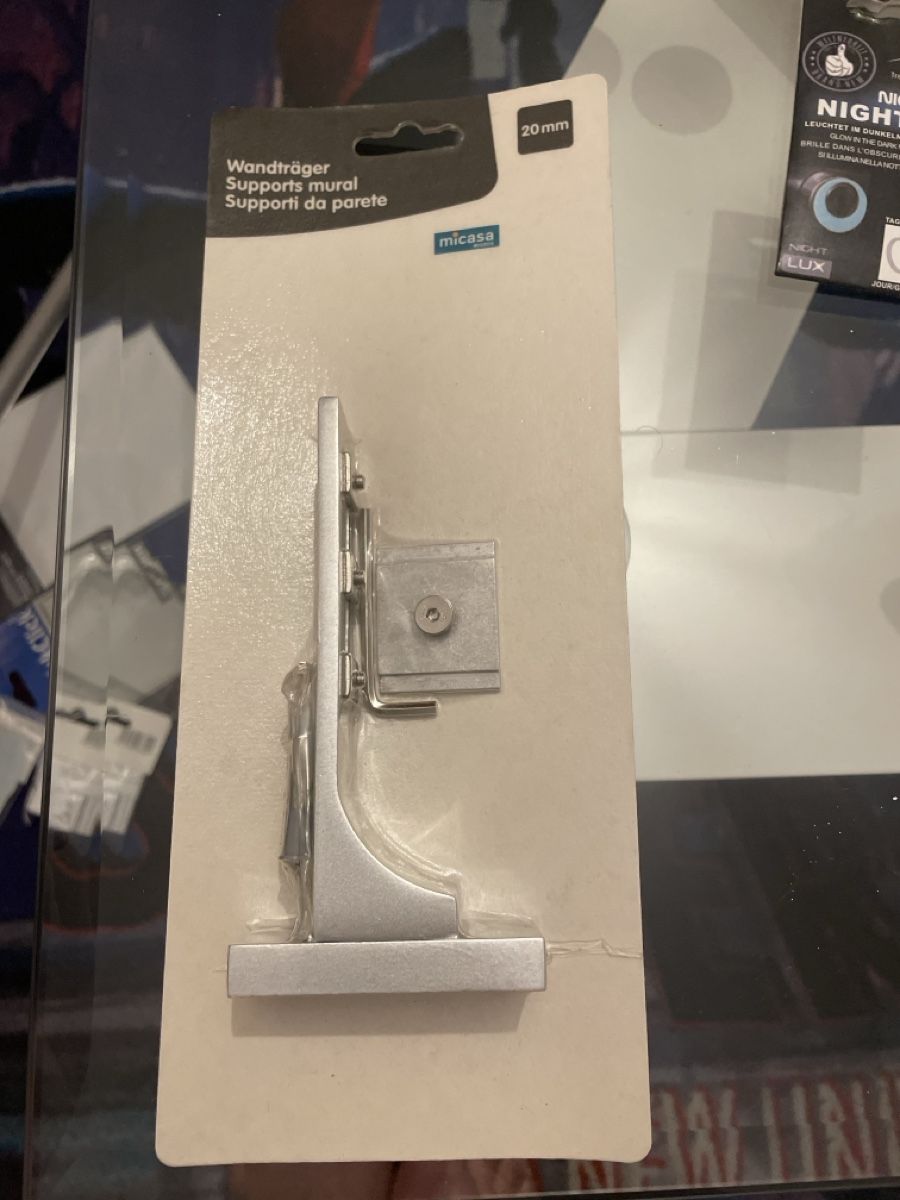 Supporti a parete: 20-mm-Metallwandhalterung, silberfarben – Nuovo e nell'imballaggio originale da Flums venduto da mai_9fr6