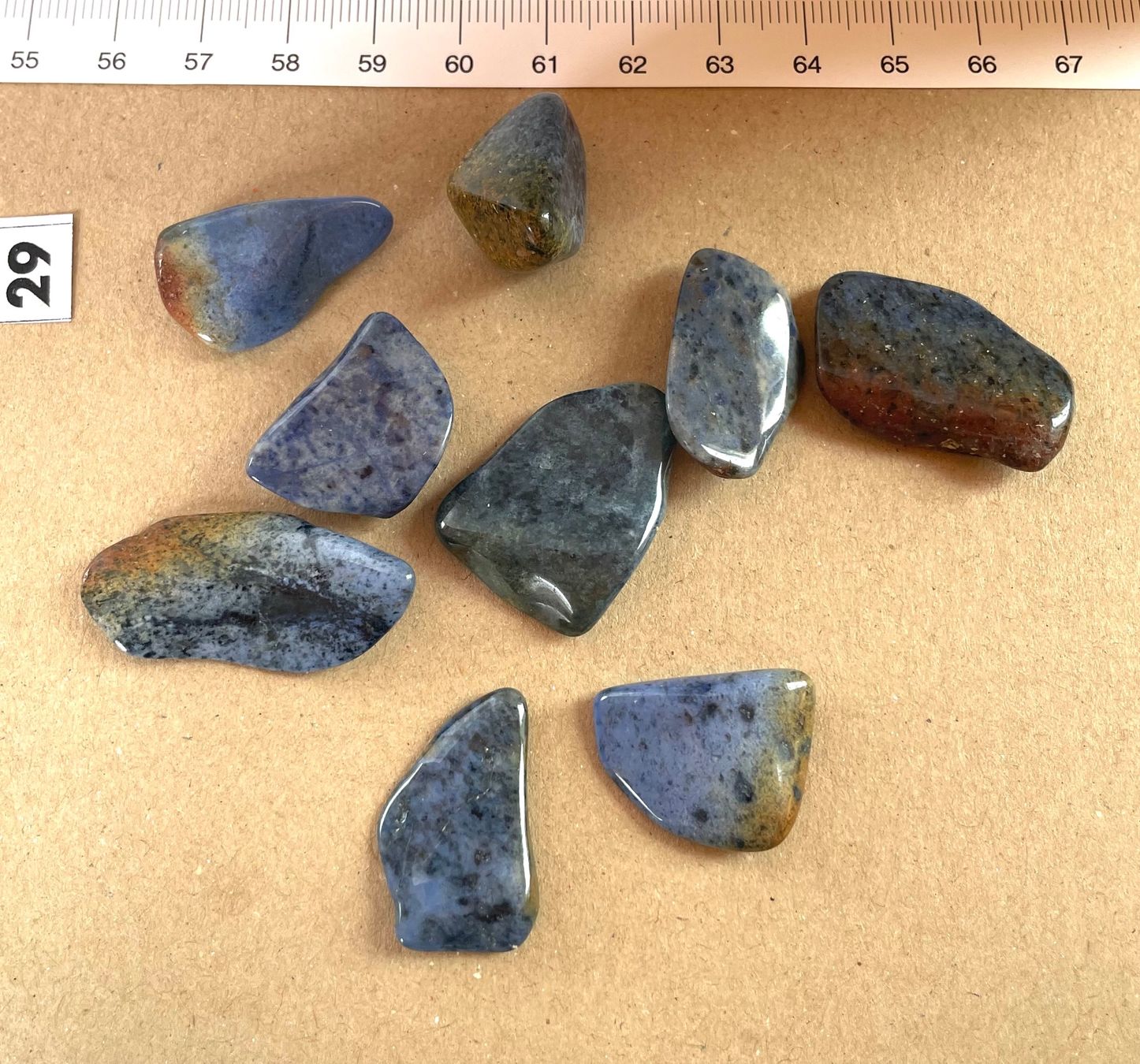 Edelsteine: Trommelsteine  Sodalit     top Farben       LOT – Neu und originalverpackt aus Leuggern von gemshow 1
