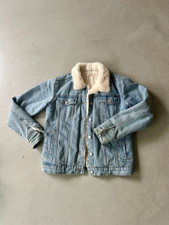 Jeansjacke mit Fell Grösse S
