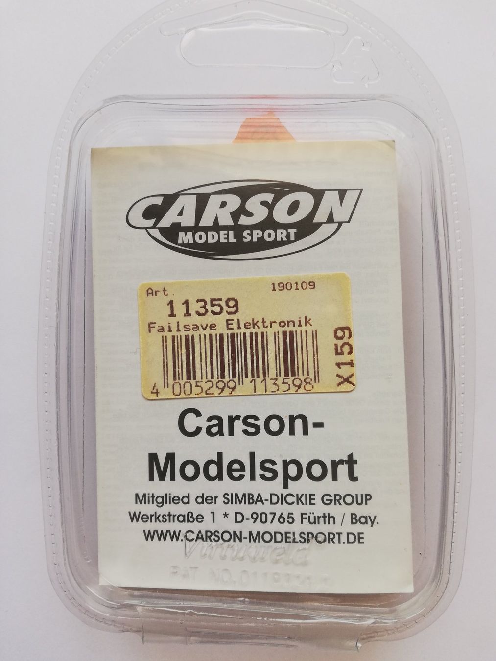 Modellismo RC: Carson Micro Failsafe-Modul wasserdicht – Nuovo e nell'imballaggio originale da Flüh venduto da AMS-Modellbau 1