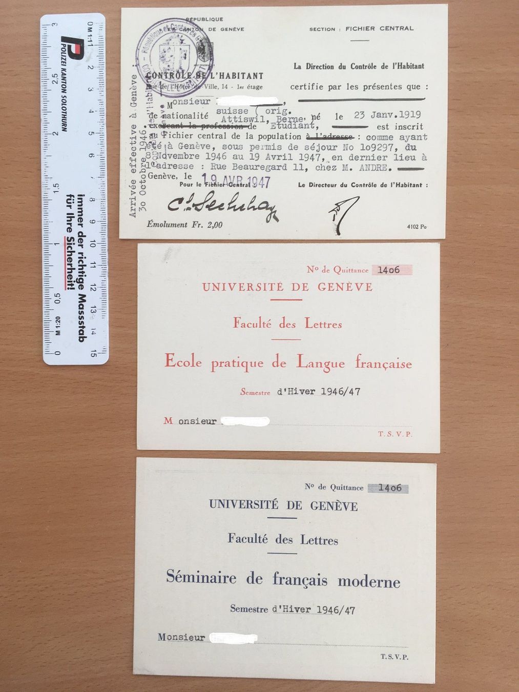 Documenti: Dokumente der Université de Genève 1946 – Usato da Grenchen venduto da Kogi7