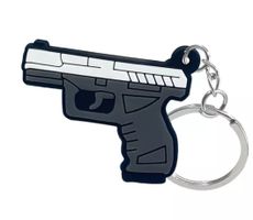 Pistolen Schlüsselanhänger aus Gummi NEU