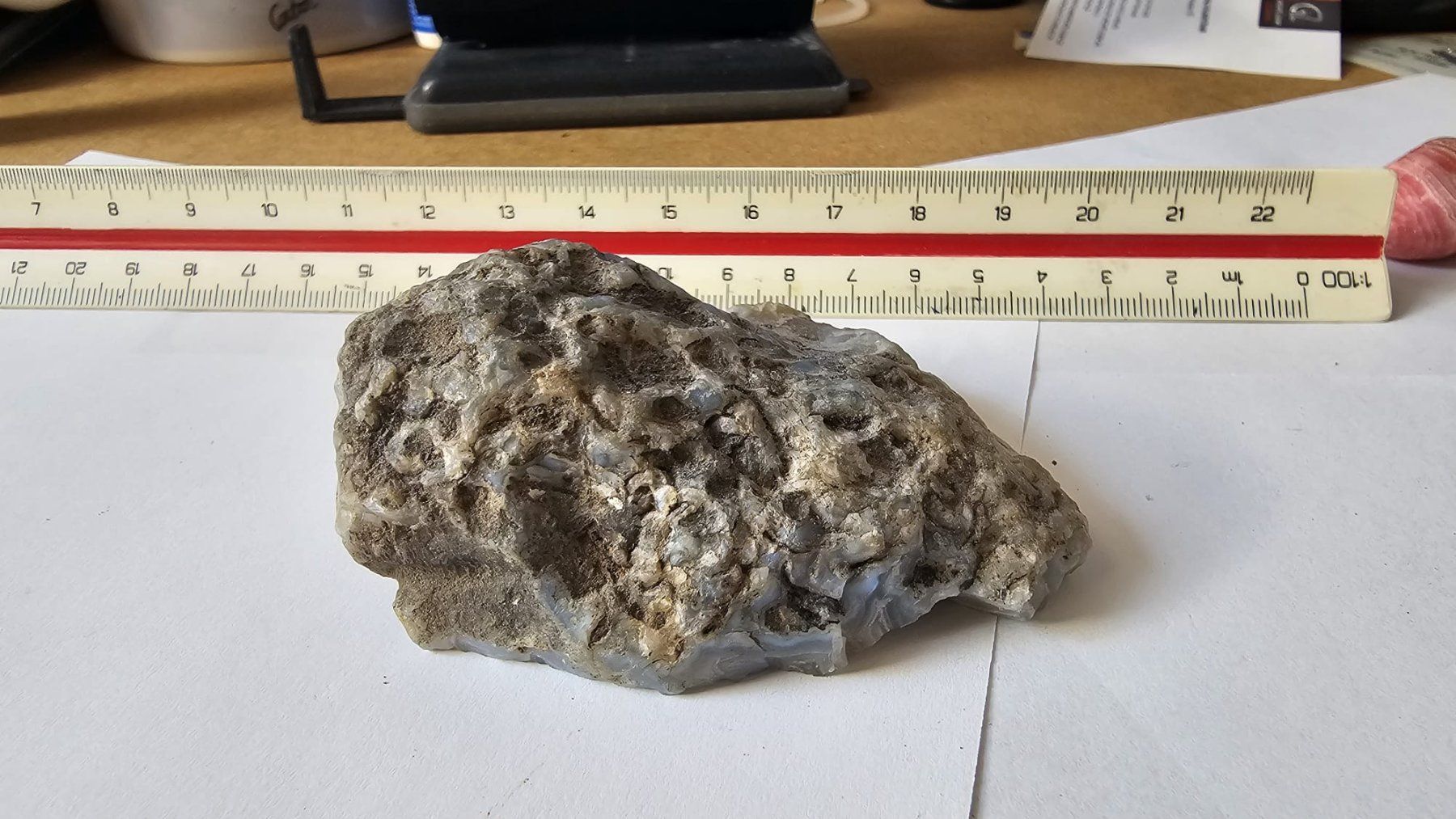 Mineralien & Heilsteine: Polished Grey Banded Agate Half Nodule – Gebraucht aus St-Légier-Chiésaz von nig_dk7p 2