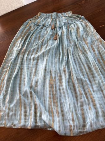 Hot Lava- Blauer Sommerrock, Boho- Gr. S/M, Strand-Look!