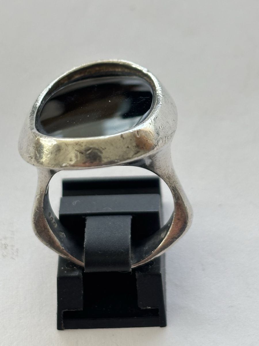 Ringe: Schöner Vintage Onyx Silberring 800er – Gebraucht aus Langnau am Albis von flusspflege 3