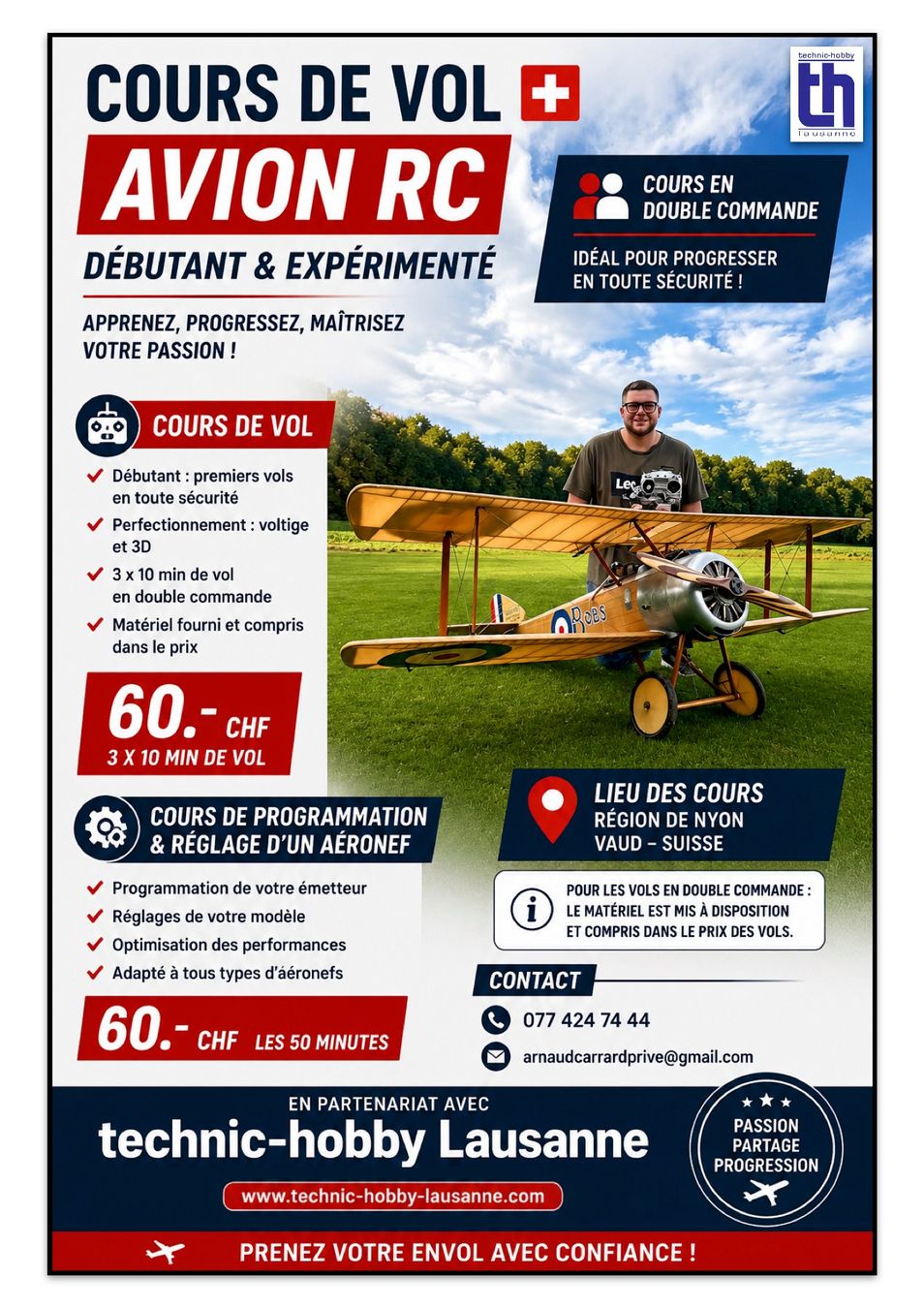 Modellismo RC: Cours de pilotage d'avions RC - Modélisme radio-commandé – Nuovo e nell'imballaggio originale da Trélex venduto da Arnaudyak