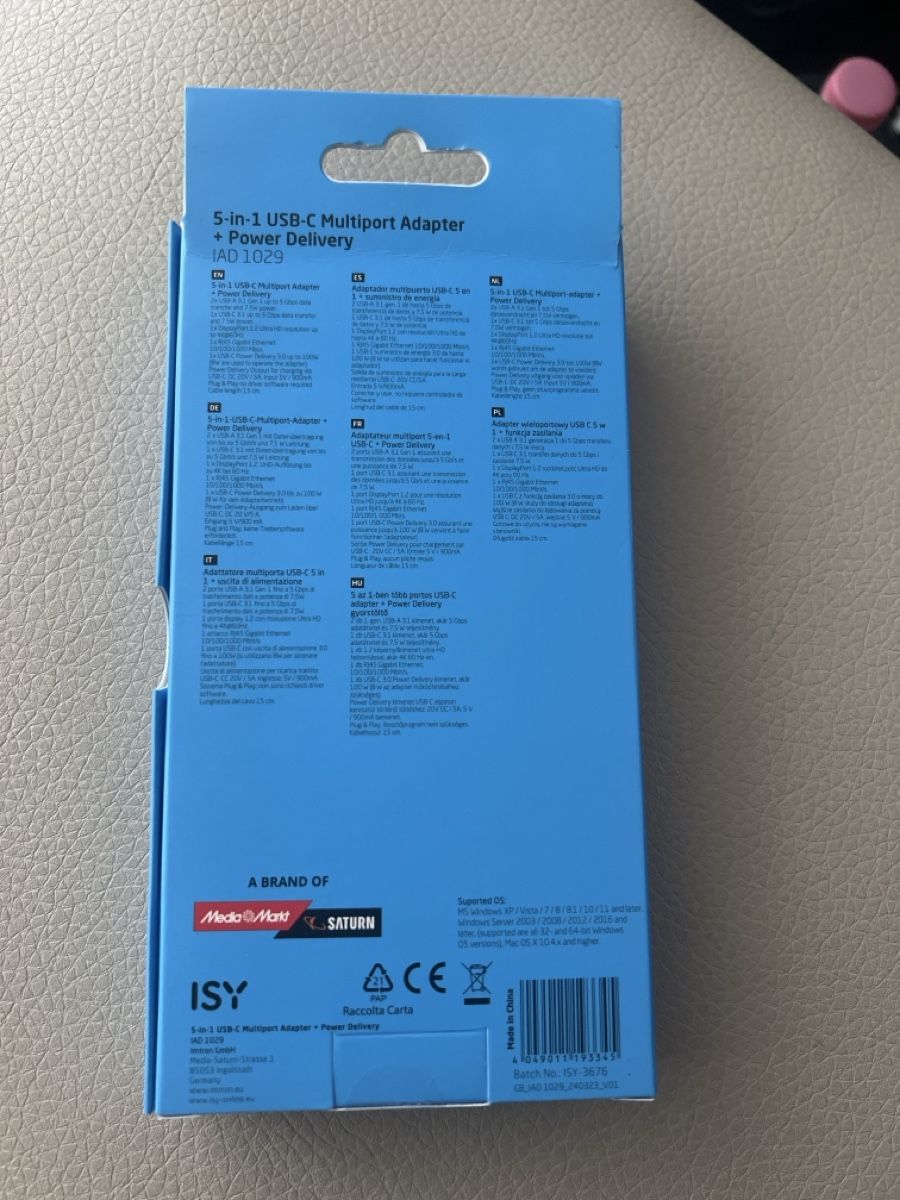 Unità & Adattatore: Neuer ISY USB-C Multiport Adapter - Power Delivery – Nuovo e nell'imballaggio originale da Sirnach venduto da tiago97 1