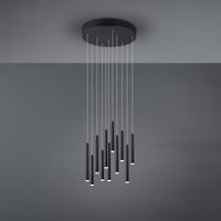 LED Pendelleuchte, Schwarz, 40 cm Ø