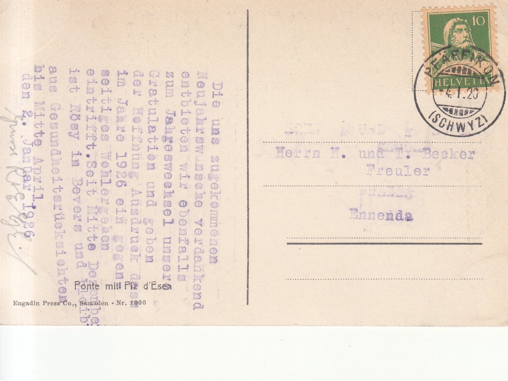Cartoline postali: Ponte 1920 – Usato da Bürglen TG venduto da StampGraf 1