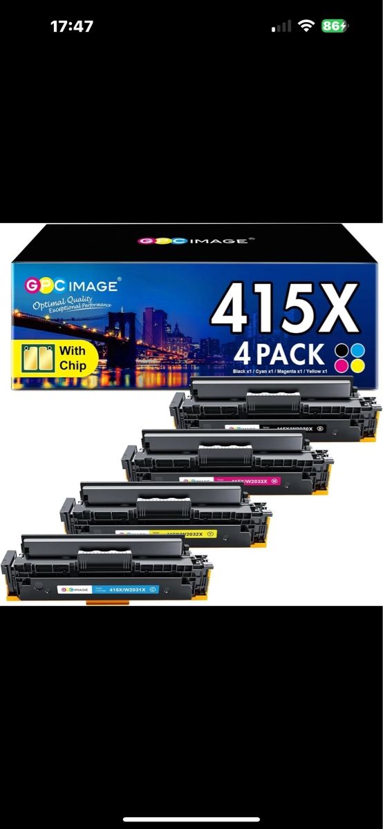 XXL Toner für HP 415X W2030A Color LaserJet Pro MFP M479FDW (Neu und