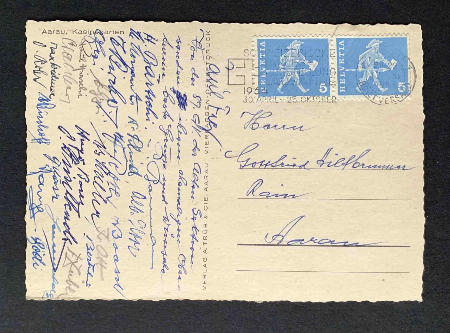 Cartoline postali: AK Aarau Kasinogarten – Usato da Goldau venduto da artelier1 1