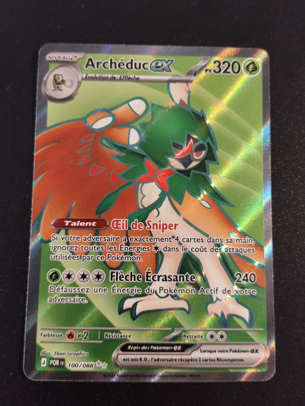 Pokémon Carte collezionabili: Pokémon Équilibre Parfait: Archéduc 100/088 FR – Usato da Palézieux-Village venduto da oufoux08