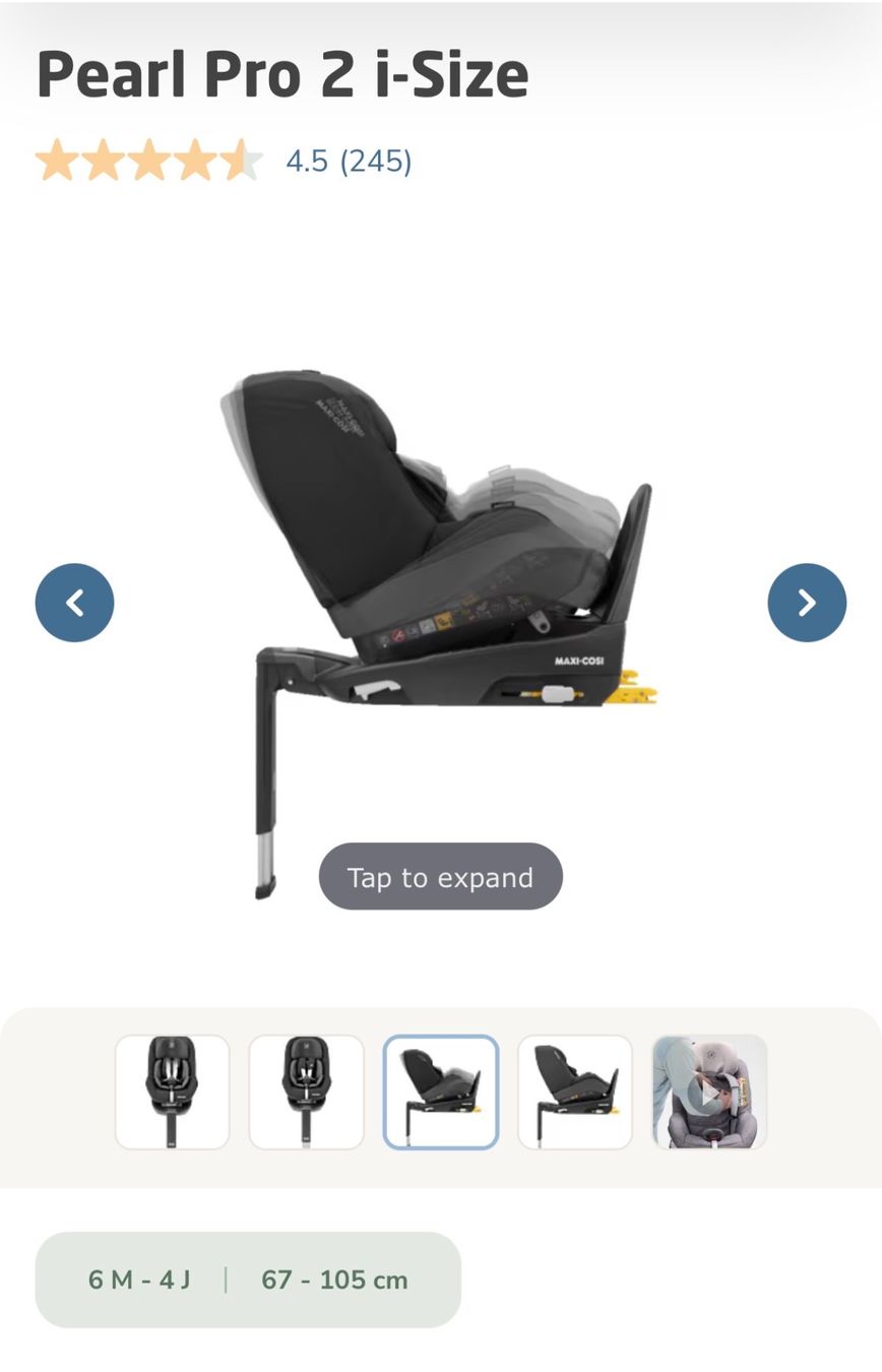 Maxi-Cosi Seggiolini per auto: Maxi Cosi Pearl Pro 2 & FamilyFix 2 – Usato da Horw venduto da malvengirl 3