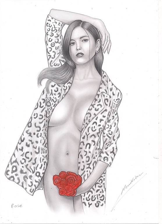 Bleistifte, Farbstifte & Kreide: Rose, dessin sexy au crayon – Gebraucht aus Ecublens VD von Largo1