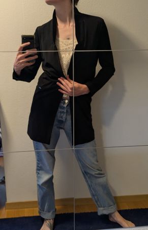 Frock coat Black Summer Blazer Lightweight MOHITO Tailcoat