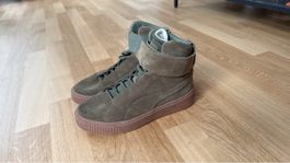 Puma Plateau Wildleder Sneaker Khaki-Braun, Grösse 38.5