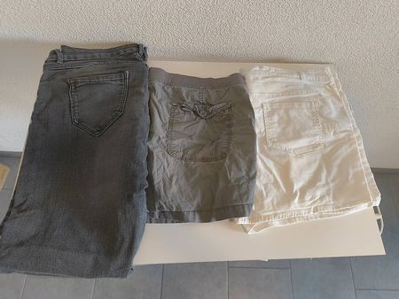 3 x Jeans-/Stoffhose & Shorts Gr. 46/48