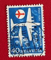 WERBEMARKE SWISSAIR 327 VOLLSTEMPEL ENGSTRINGEN ZÜRICH 1956