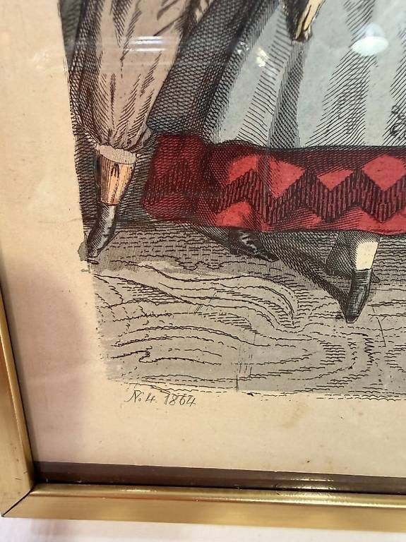 Grafica & Litografie: Antike Mode-Stich "Allgemeine Modenzeitung" 1864 – Usato da Obernau venduto da Arche_Noah_Brocki 4