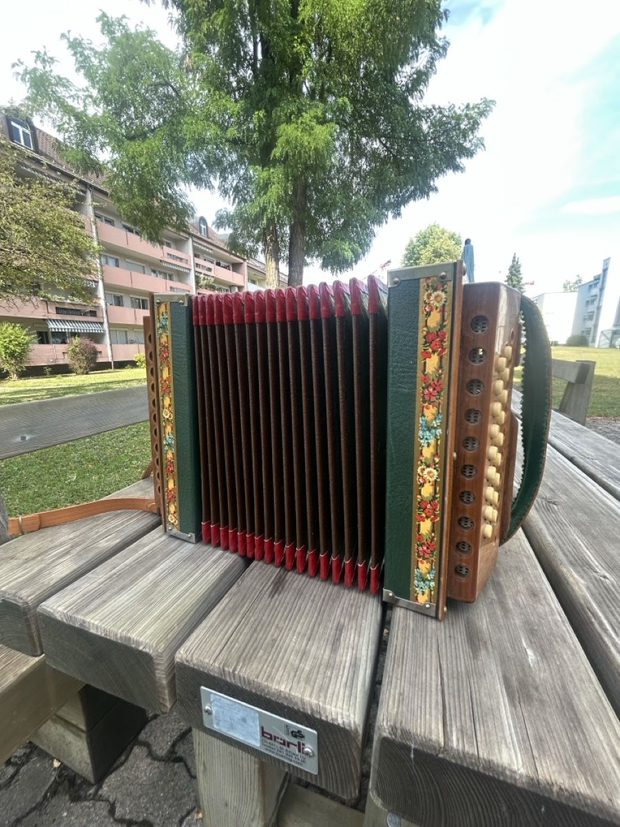 Musikinstrumente: Handorgeli, altes Instrument, gemäss Bilder – Gebraucht aus Wangen SZ von Swissboy1441