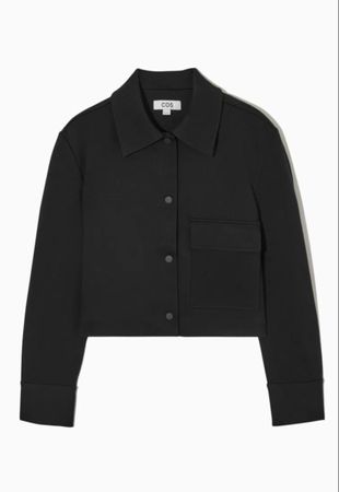 COS Cropped Twill Jacket/ Black, Size M 