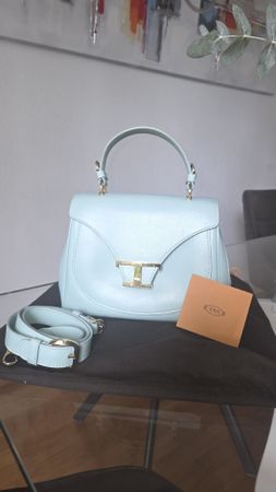 Borsa Tod's in pelle azzurro pastello, come nuova