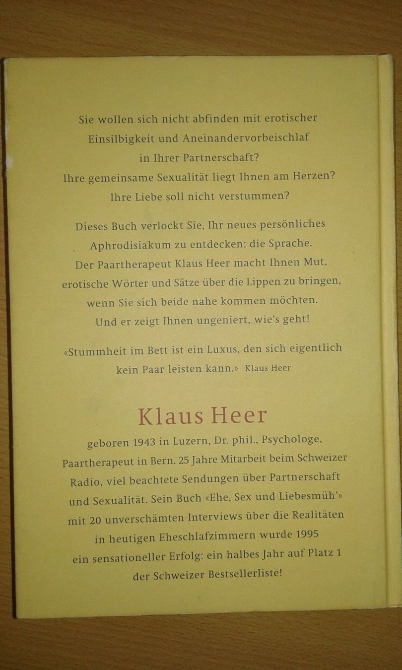 Libri: Klaus Heer Wonne Worte – Usato da Basel venduto da Alacant 2